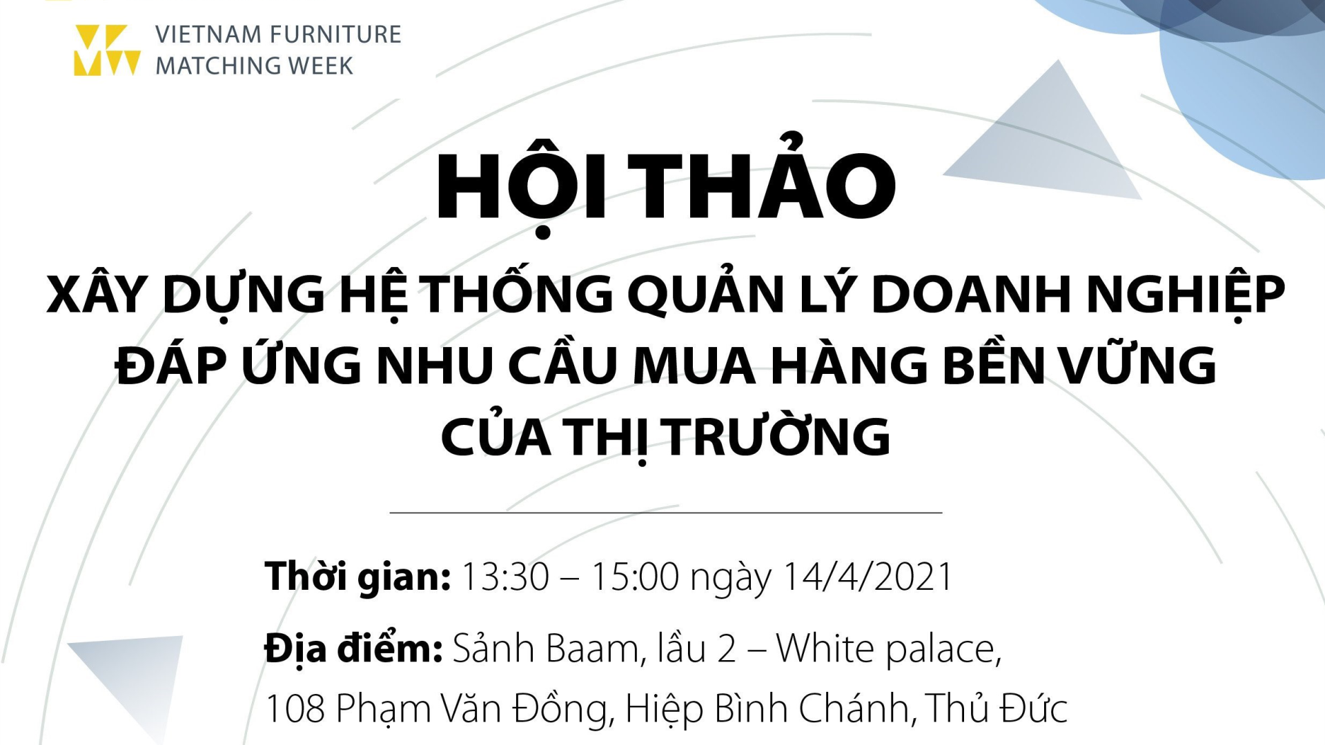 Seminar: Building a business management system to meet the sustainable purchasing needs of the market