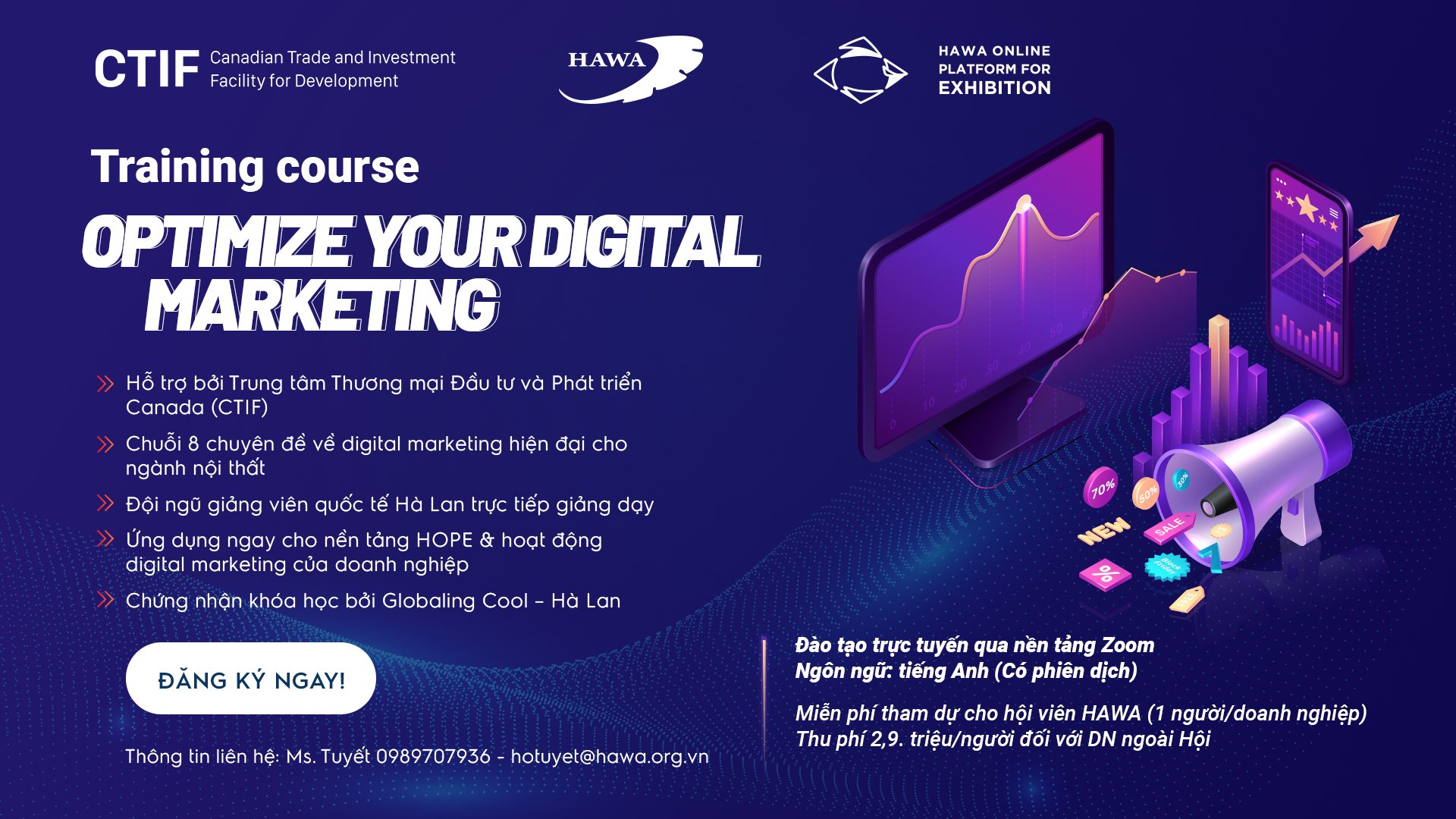 E-learning course “Optimize Your Digital Marketing” for Vietnam manufacturers