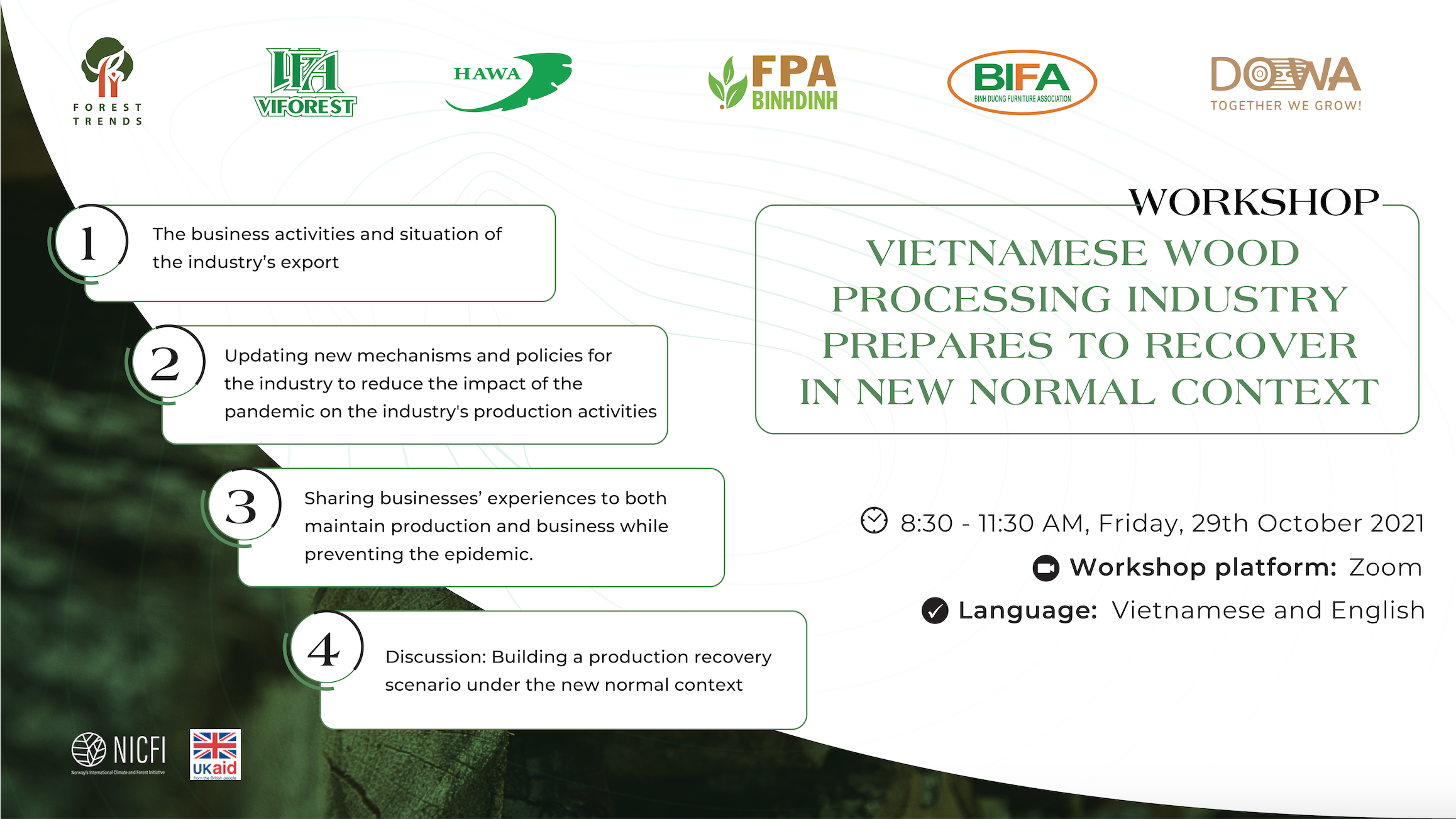 Webinar: Vietnamese wood processing industry prepares to recover in new normal context